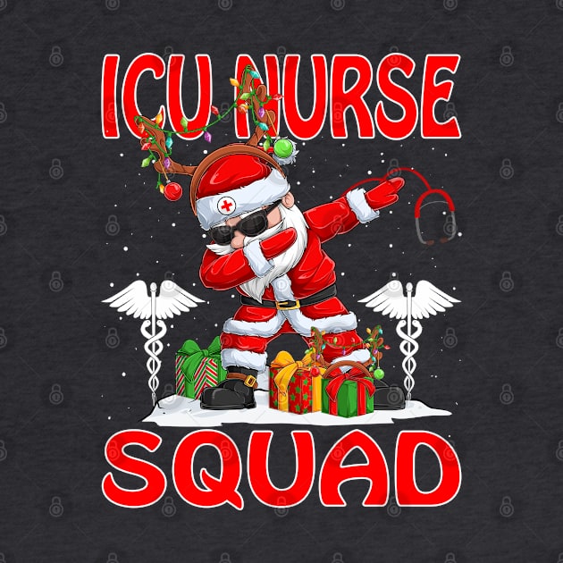 Christmas Icu Nurse Squad Reindeer Pajama Dabing Santa by intelus